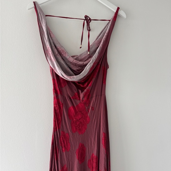 FREE PEOPLE Zelda Red Floral Maxi Dress 6 - Picture 8 of 11